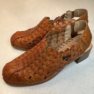 Pikolinos Romana Classic Shoe Braided Leather Brown Women’s Size EUR 37/US 6.5-7